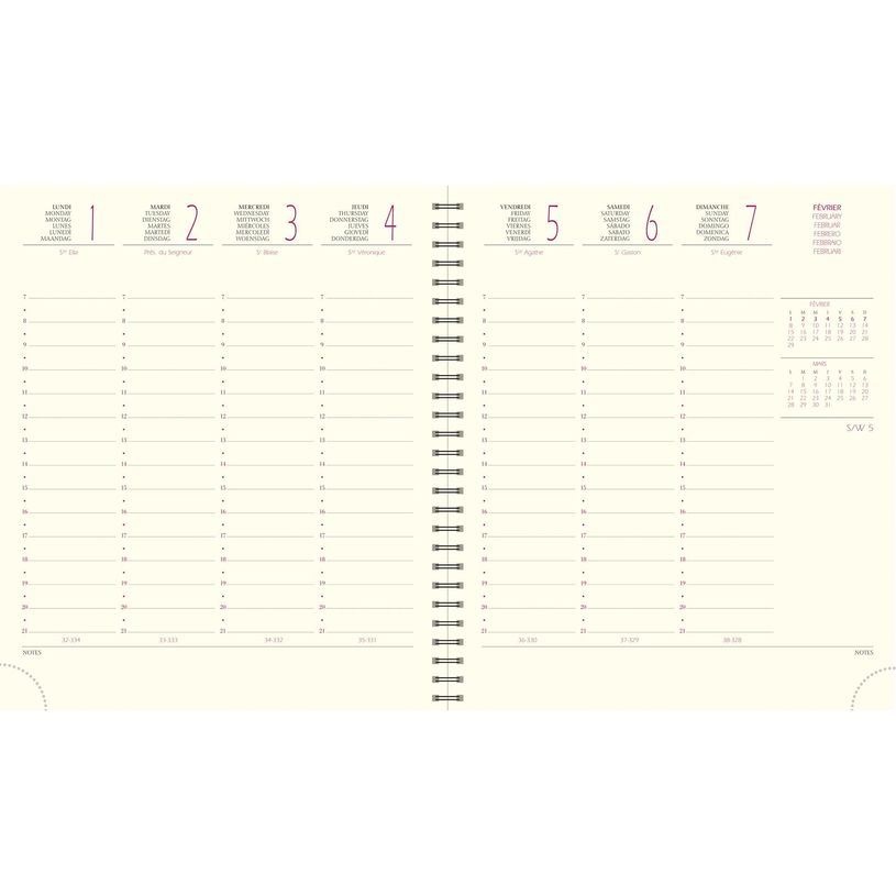 3660942049771-Agenda spiralé Duo Kaa Eurotime 18S - 1 semaine sur 2 pages - 15 x 17 cm - disponible dans différentes cou--3