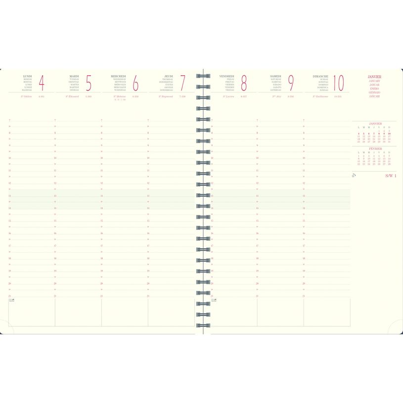 2012349915516-Agenda spiralé Duo Kaa Eurotime 27S - 1 semaine sur 2 pages - 21 x 27 cm - disponible dans diff-P_79398241_4-3