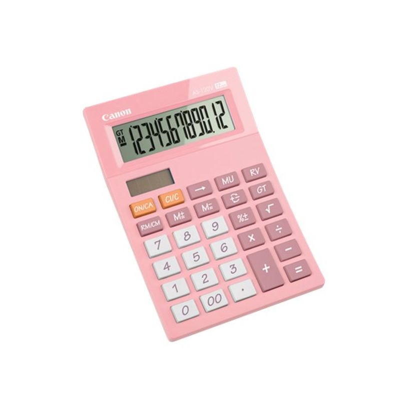 4960999790114-Canon AS- 120V - Calculatrice de bureau - 12 chiffres - rose pastel-P_79398290_2-0