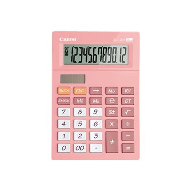 4960999790114-Canon AS- 120V - Calculatrice de bureau - 12 chiffres - rose pastel-P_79398290_3-1
