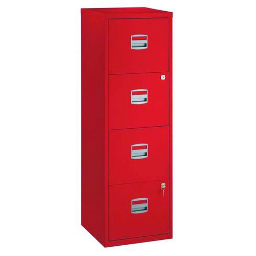 3700339877782-Classeur métallique monobloc - 4 tiroirs - H130 x L41 x P40 cm - rouge-P_79399949_1-0
