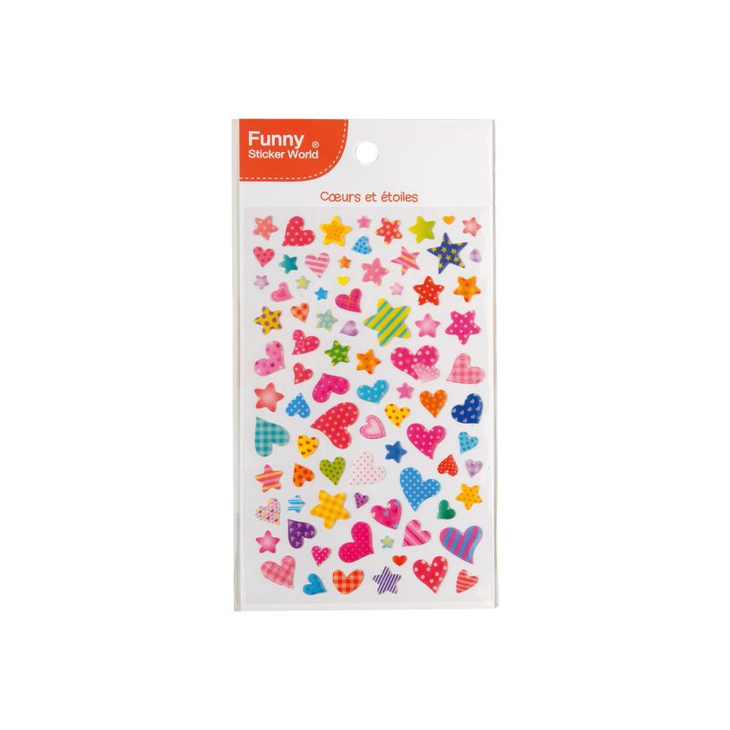 3108726098770-Oberthur Funny Sticker World - Stickers - cœurs et étoiles-P_79400152_1-0