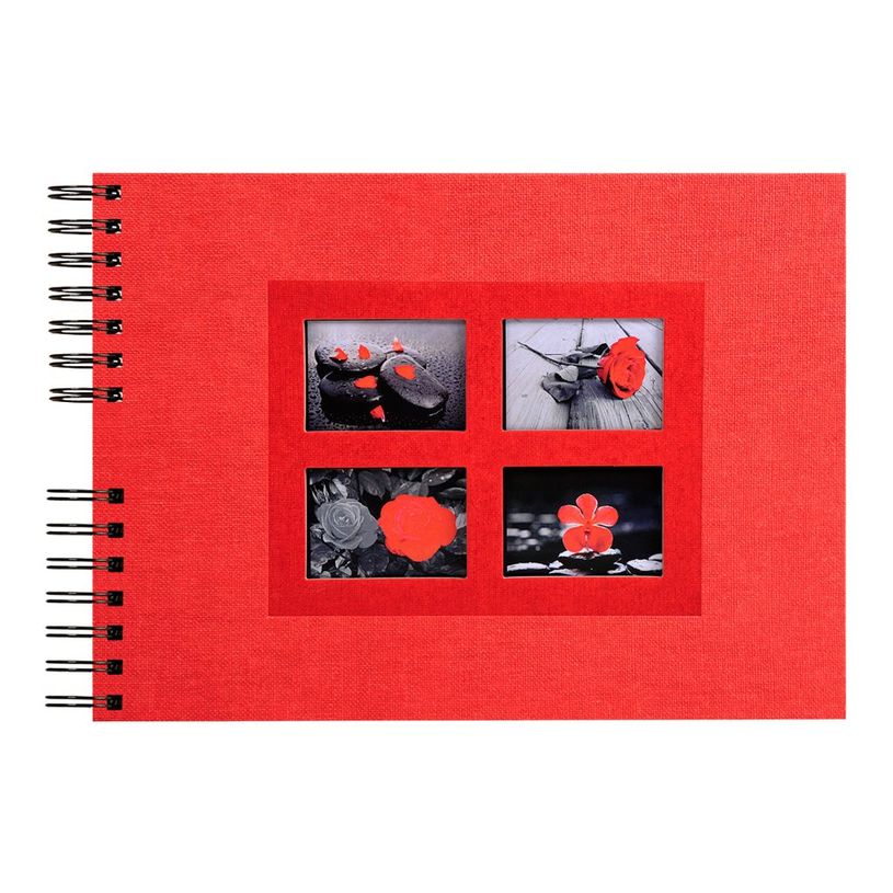 3130630162452-Exacompta Passion - Album photo à spirale 32 x 22 cm - rouge-P_79400521_1-0