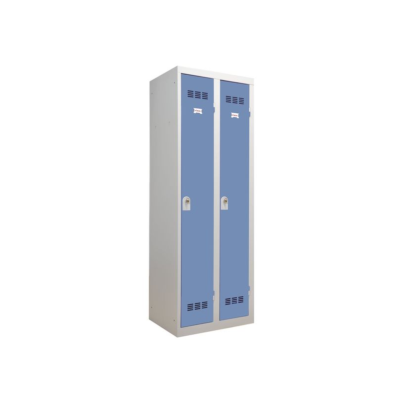 3219093104718-Vestiaire Industrie Propre - 2 portes - 180 x 60 x 50 cm - gris/beu-P_79401173_1-0