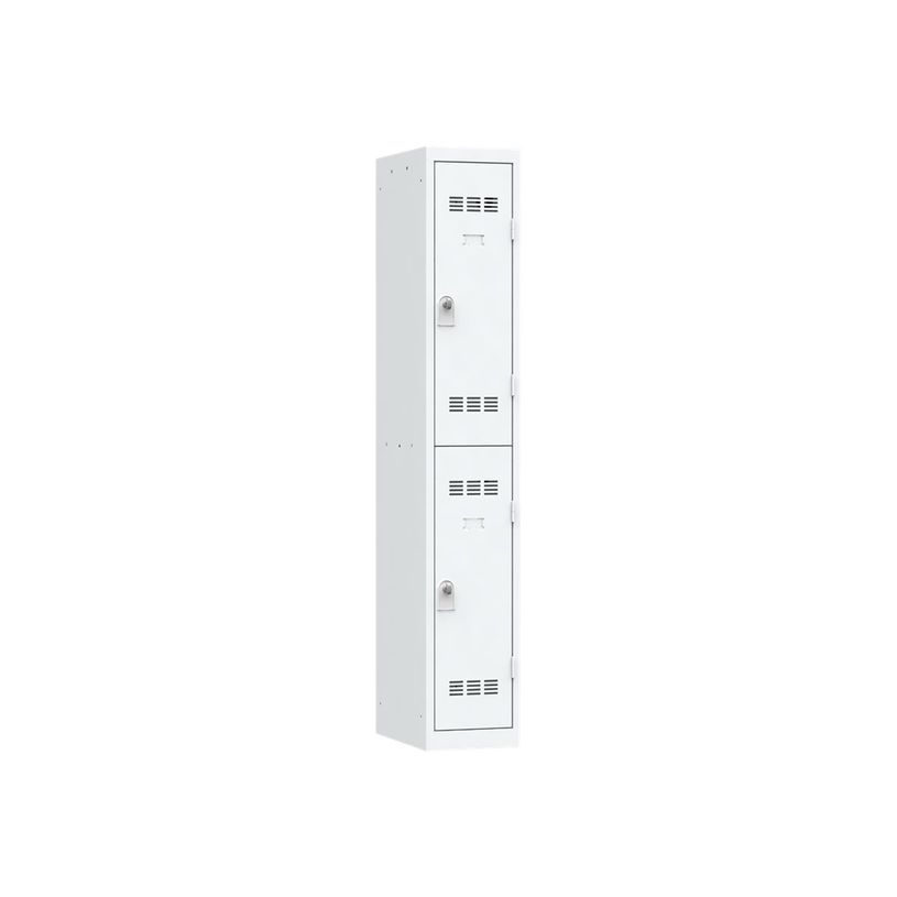 3219093120640-Vestiaire multicases - 1 colonne - 2 portes - 180 x 30 x 50 cm - gris/gris-P_79401185_1-0