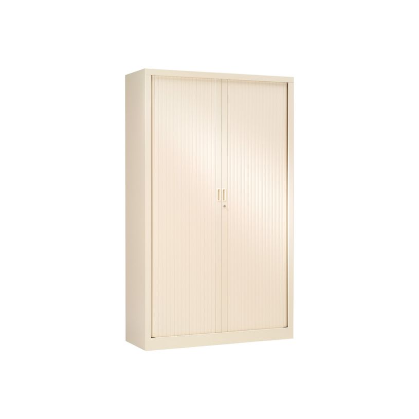 3219095800038-Armoire haute monobloc à rideaux GENERIC - 198 x 120 x 43 cm - beige-P_79401197_2-0