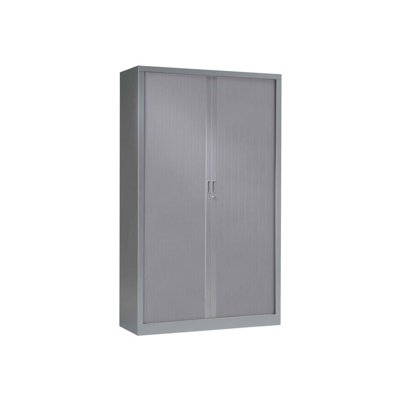 3219095800083-Armoire haute monobloc à rideaux GENERIC - 198 x 120 x 43 cm - aluminium-P_79401201_2-0