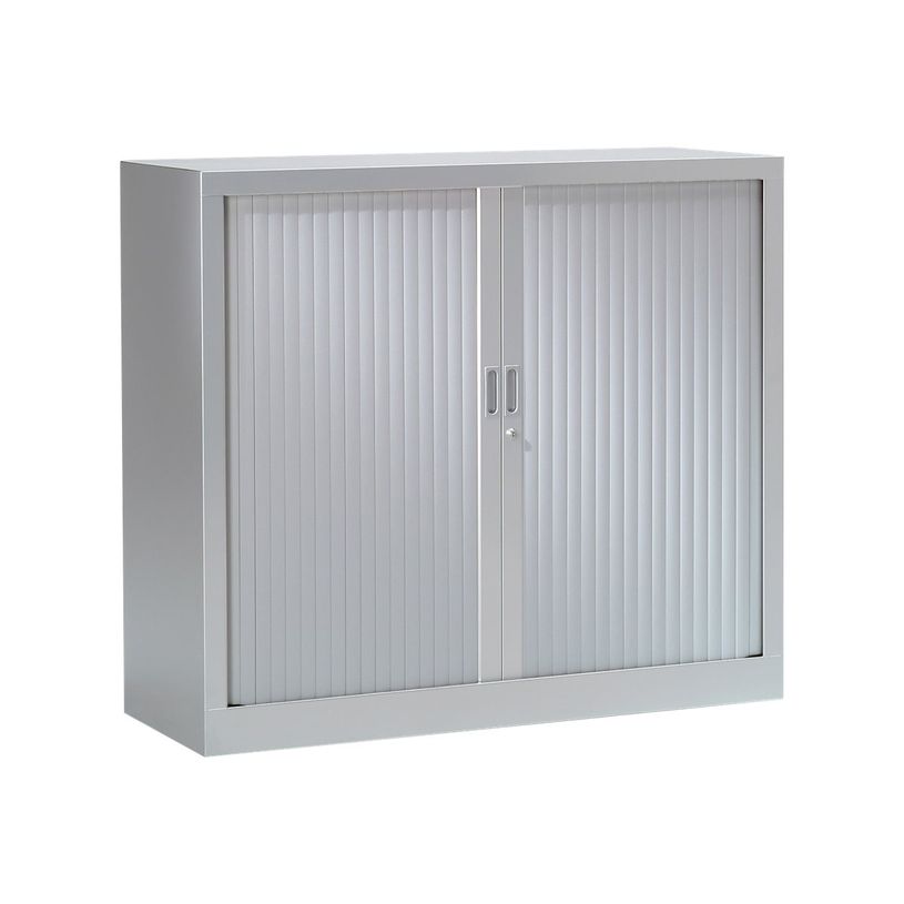 3219095805088-Armoire basse monobloc à rideaux GENERIC - 100 x 120 x 43 cm - aluminium-P_79401212_2-0