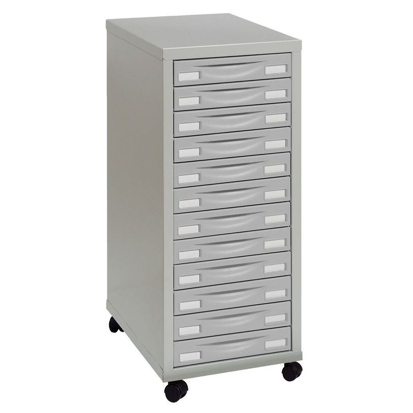 2012349931455-Module de rangement à roulettes 12 tiroirs - gris-P_79401257_1-0