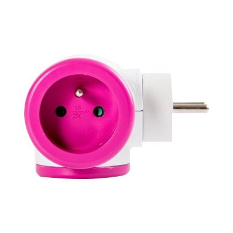 3760110684213-WATT & CO - Multiprise triplite rotative - blanc/rose-P_79401336_2-1