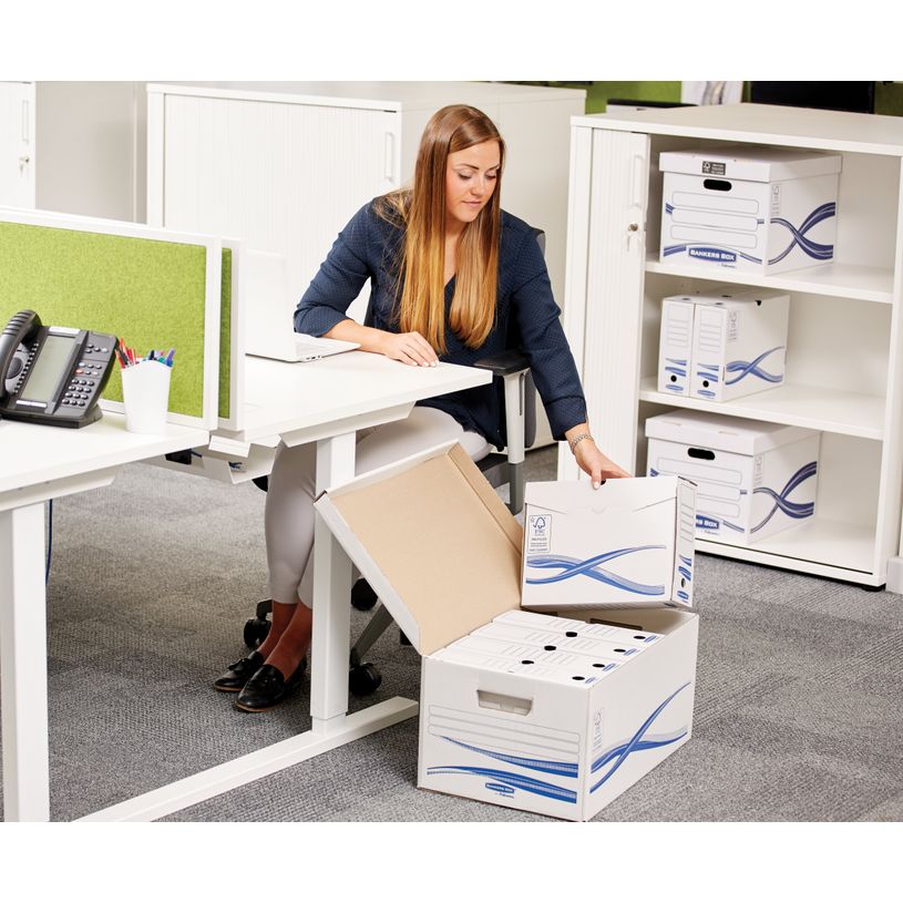 0043859671694-Bankers Box Basic Maxi A4+ - Conteneur + 6 boîtes archives dos 8 cm - Fellowes-P_79402196_3-2