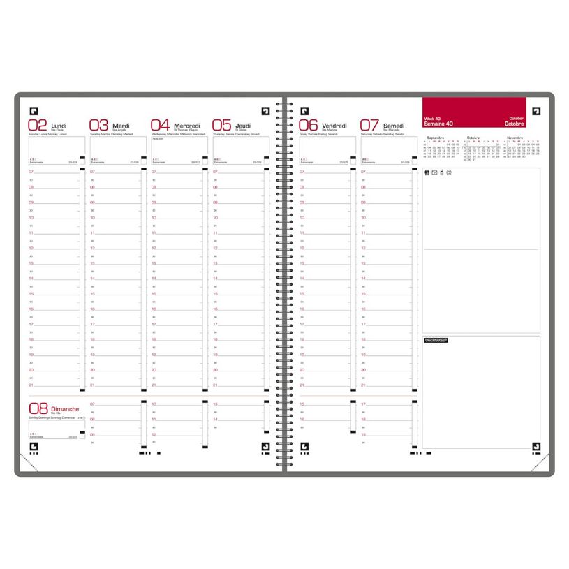3147280049644-Agenda Oxford Office - 1 semaine sur 2 pages - 21 x 29,7 cm - gris/rouge - Hamelin-P_79405339_6-1