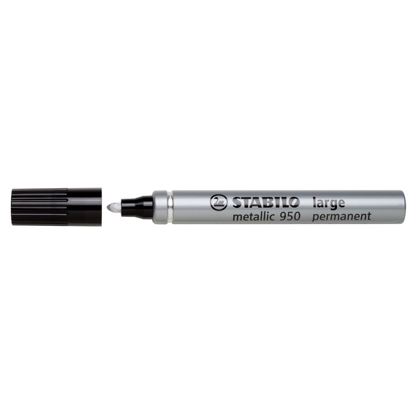 4006381348508-STABILO Metallic 950 - Marqueur permanent - pointe moyenne - argent-P_79406549_1-0