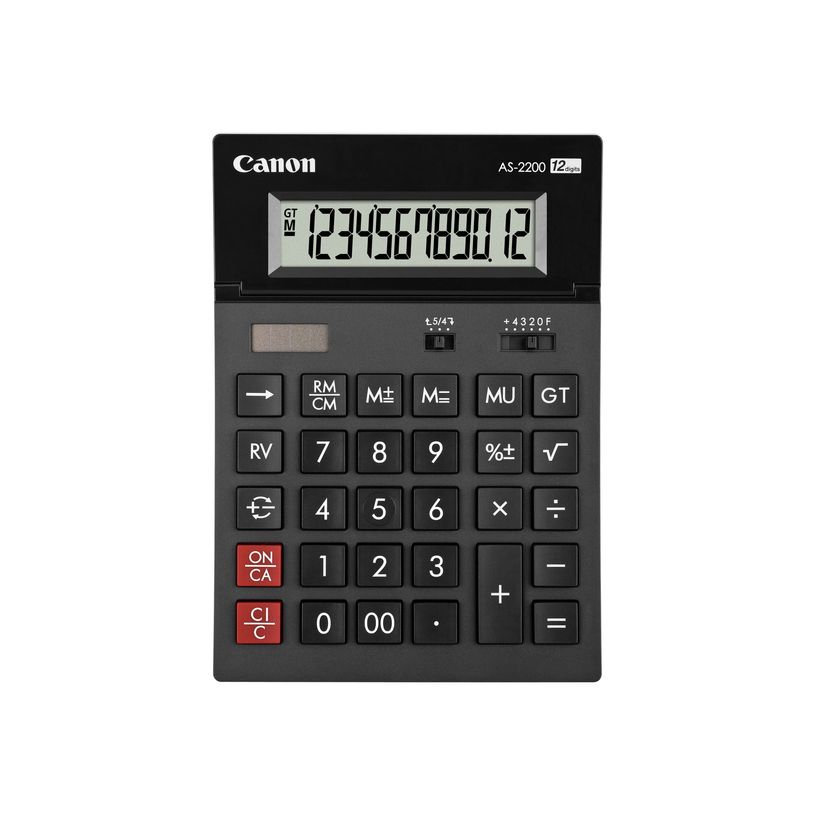 4960999673646-Calculatrice de bureau Canon AS-2200 - 12 chiffres - alimentation batterie et solaire-P_79407257_5-1