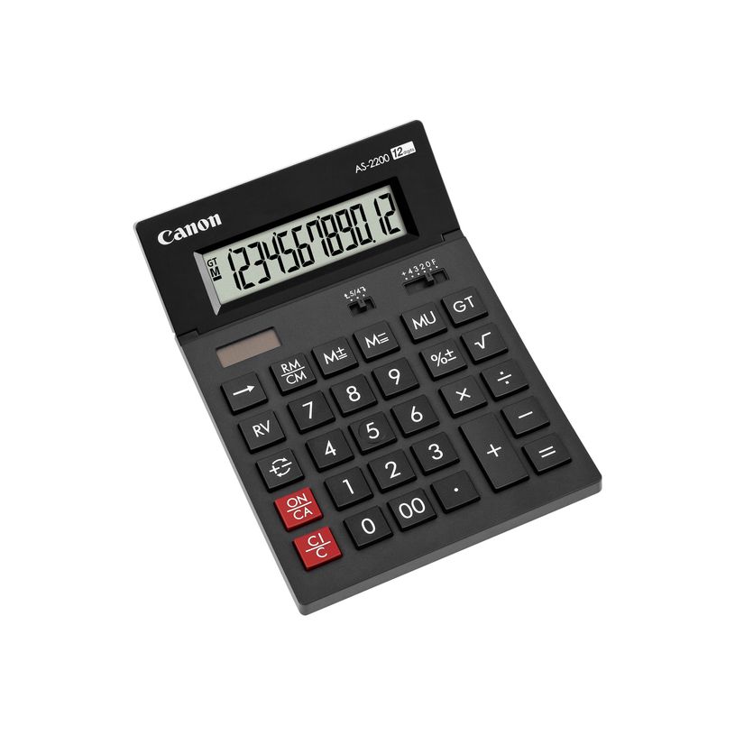 4960999673646-Calculatrice de bureau Canon AS-2200 - 12 chiffres - alimentation batterie et solaire-P_79407257_6-2