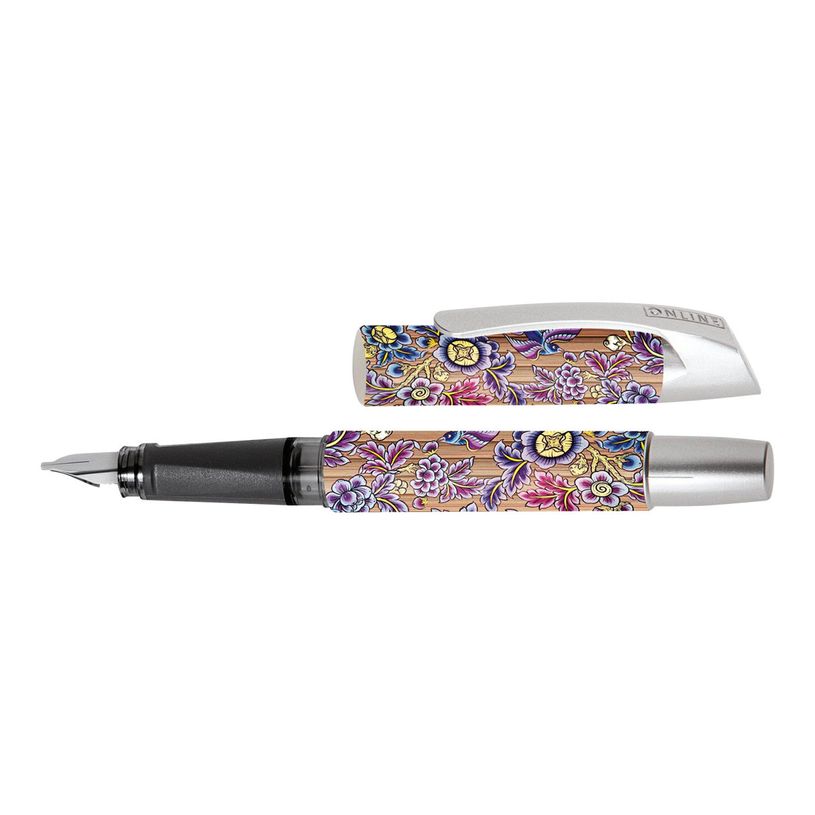 4014421611734-ONLINE YOUNG.LINE Campus Best Writer Bamboo Flowers - Stylo plume - bleu-P_79407449_2-1