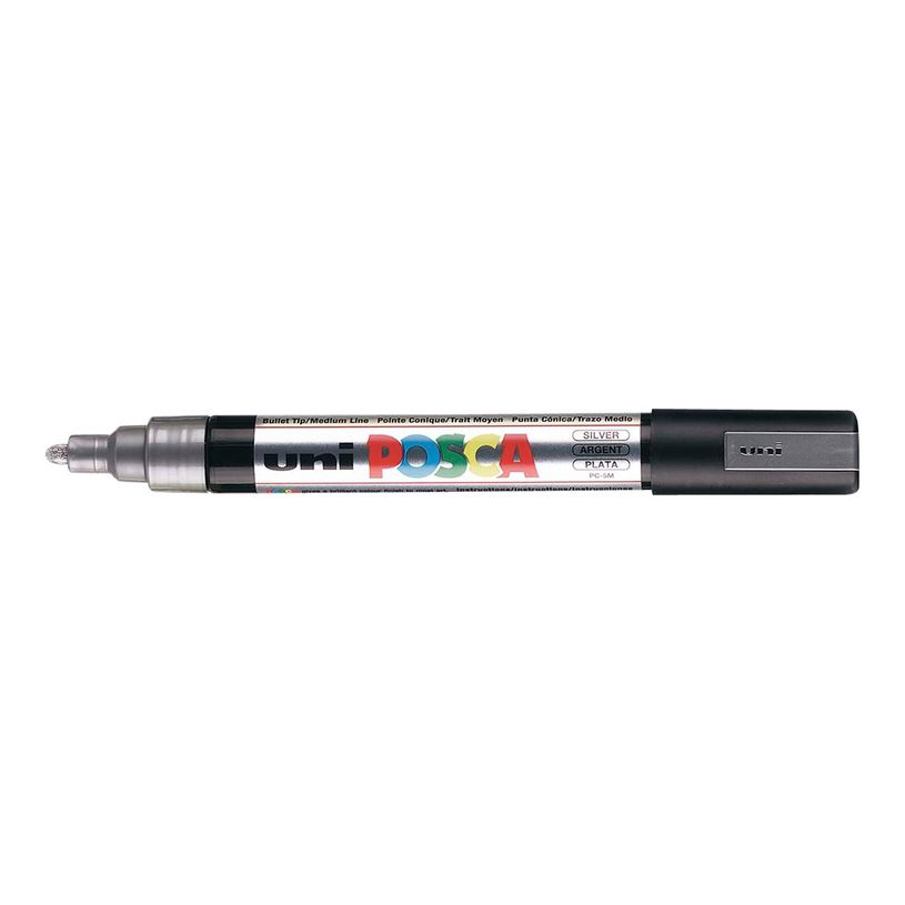 3296280033426-POSCA PC-5M - Pack de 4 marqueurs - noir, argent, blanc, or-P_79407590_5-12