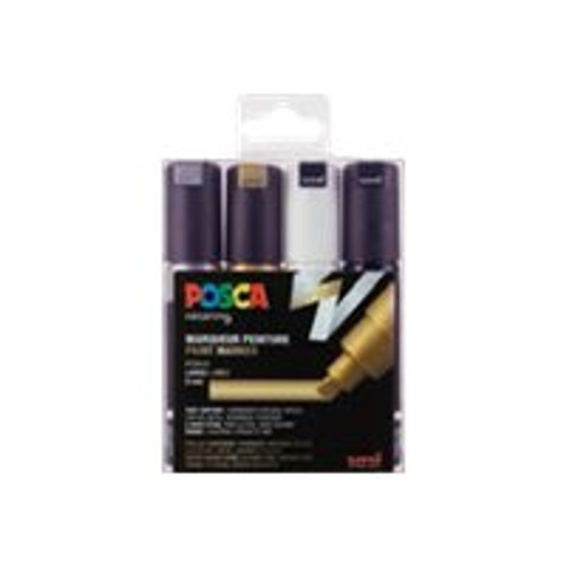 3296280033488-Posca - 4 Marqueurs peinture pointe large - couleurs assorties-P_79407596_5-0