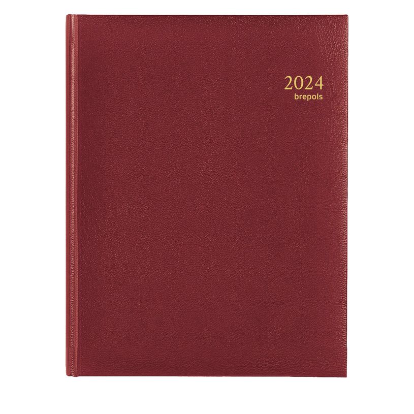 5412303005203-Agenda Lima Timing - 1 semaine sur 2 pages - 17 x 22 cm - bordeaux - Brepols-P_79407875_1-0