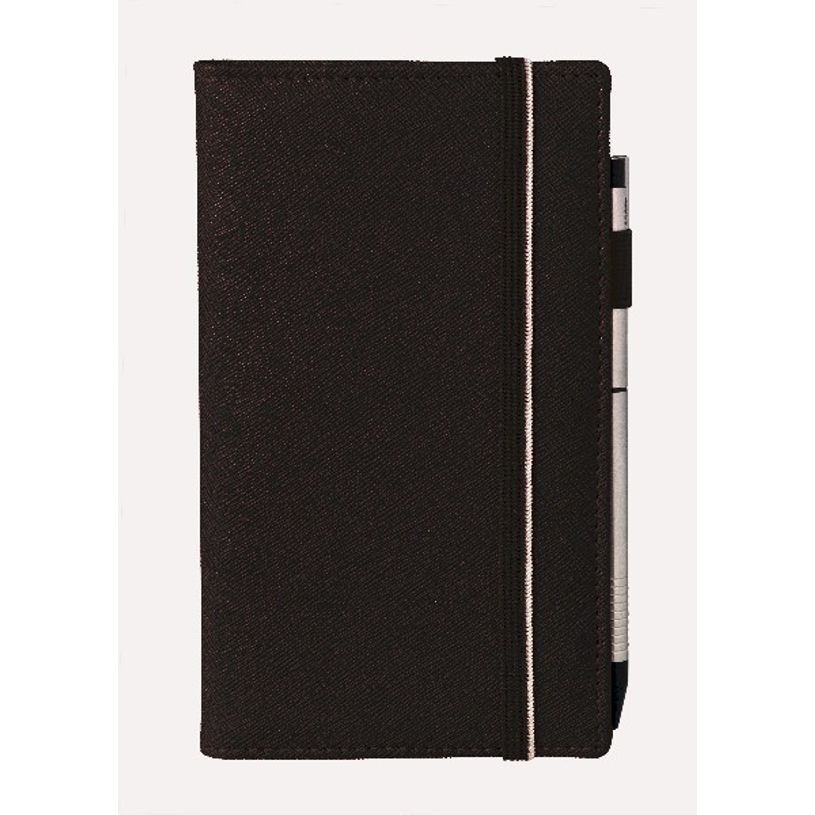 5412303137027-Agenda à élastique Interplan Ravenna - 1 semaine sur 2 pages - 9 x 16 cm - noir - Brepols-P_79407884_1-0