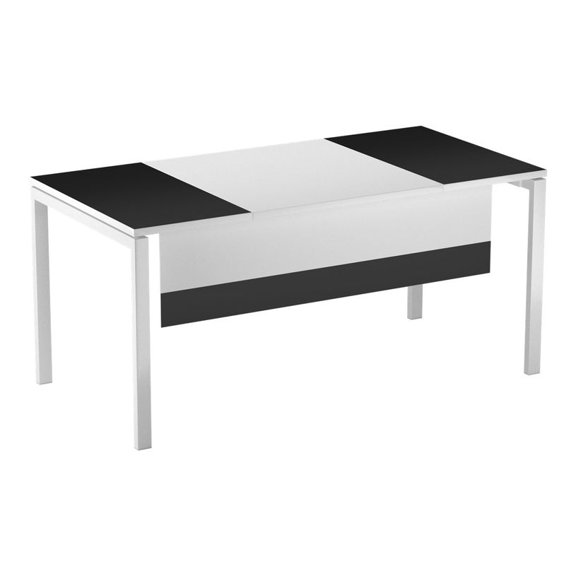 3660141251432-Voile de fond pour bureau EASYDESK L140cm - Blanc/noir-P_79407962_1-0