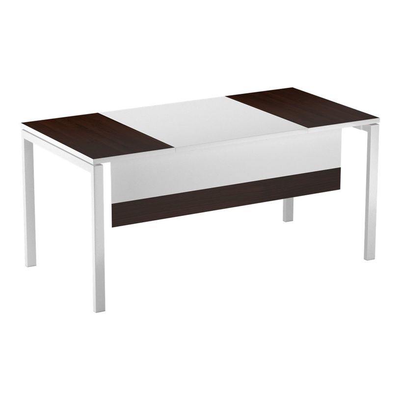 3660141251494-Voile de fond pour bureau EASYDESK L140cm - Blanc/wengé-P_79407968_1-0