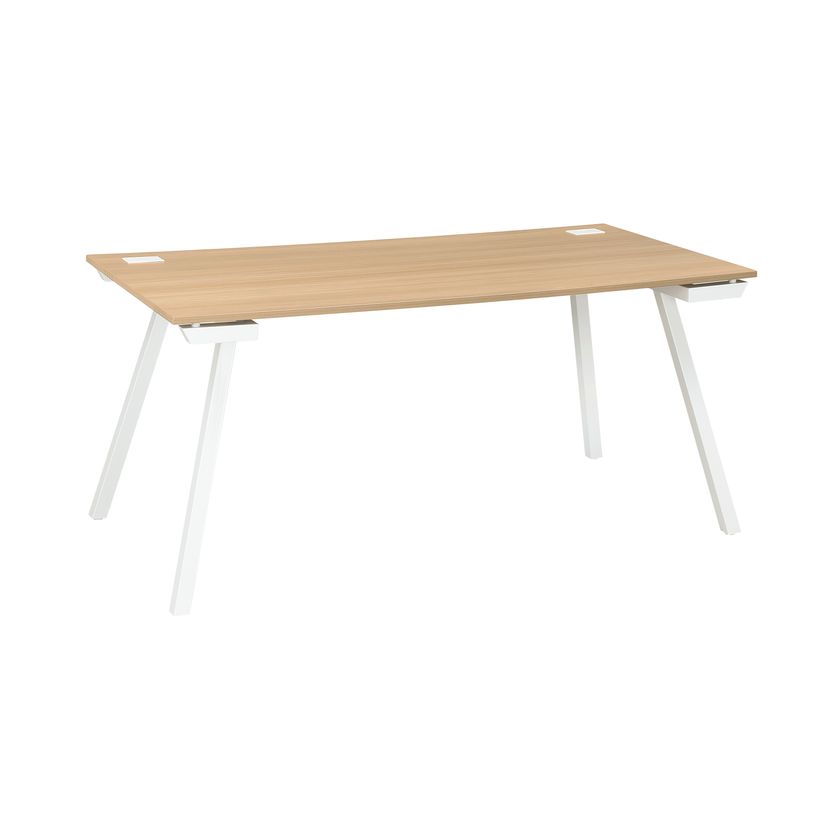 3483600495457-Bureau SUNDAY - 140 cm - Pieds trapèze - Chêne-P_79408128_1-0