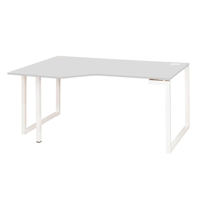 3483600495518-Bureau compact à gauche SUNDAY - 160 cm - Pieds cadre - Gris-P_79408133_1-0