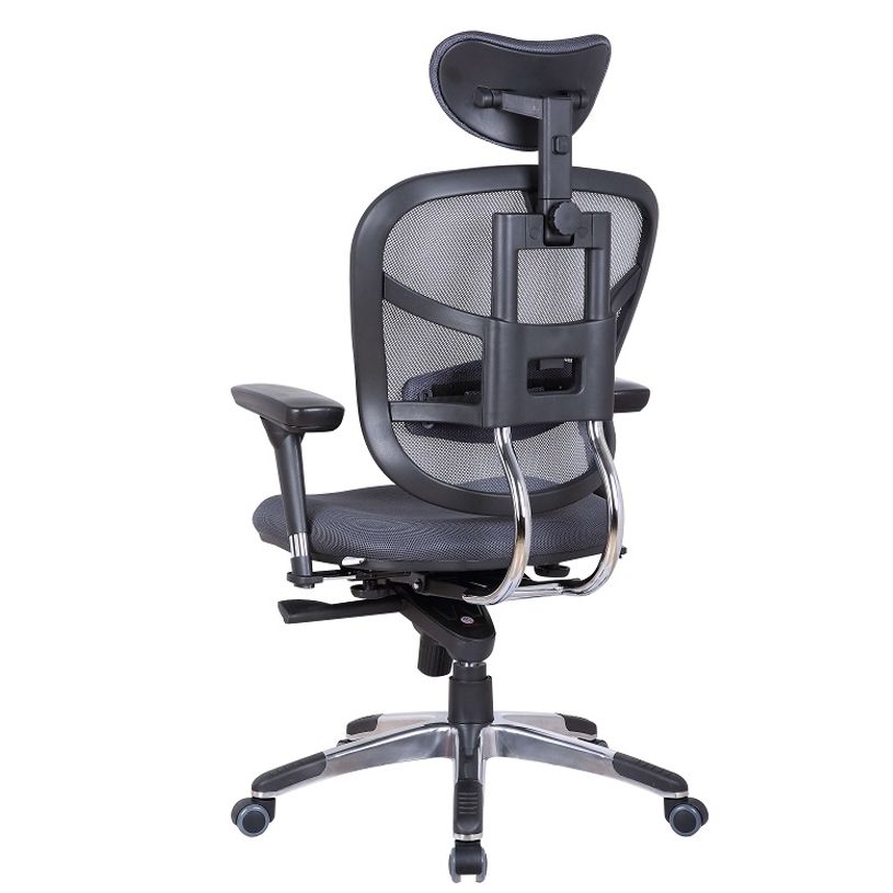 3760185027717-Fauteuil de bureau TECKNET - accoudoirs réglables - appuie-tête réglable - Gris-P_79408941_7-6