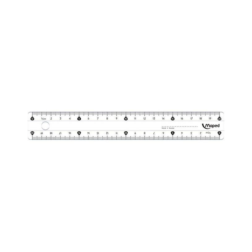 3154141461125-Maped Essentials 146 - Règle plate - 20 cm - plastique translucide-P_79408964_1-0
