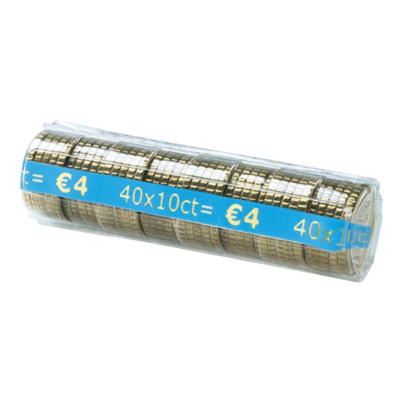3760065622445-Reskal - Tube pour pièces de monnaie - 40 x €0.1 - transparent - PET-P_79409191_1-0