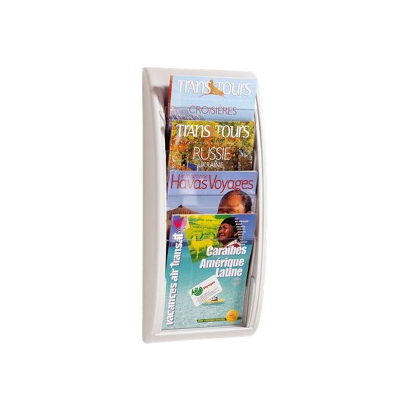 3660141203684-Présentoir mural Quick Fit pour documents A4 - 4 compartiments - gris/transparent-P_79409433_1-0
