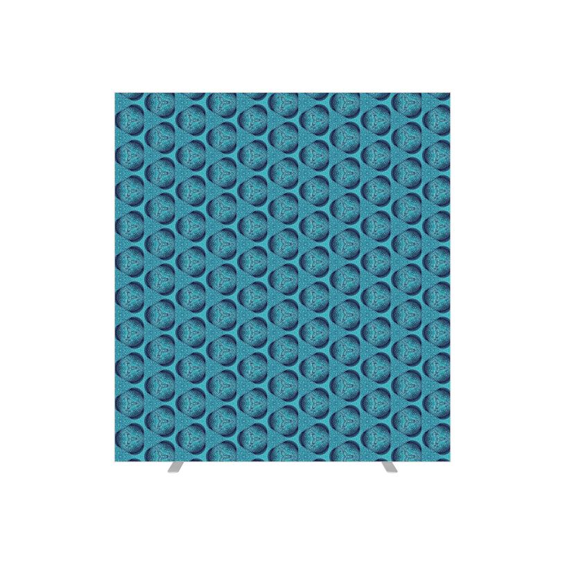 3660141945300-Cloison de séparation EASYSCREEN - L160 x H174 cm - mosaïque bleue-P_79409479_1-0