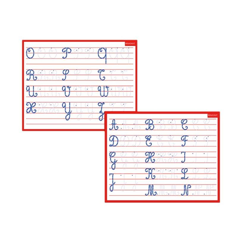 3592930010350-Bouchut - Ardoise mini - Alphabet Majuscules - 26 x 21 cm - double face - rouge-P_79409662_1-0