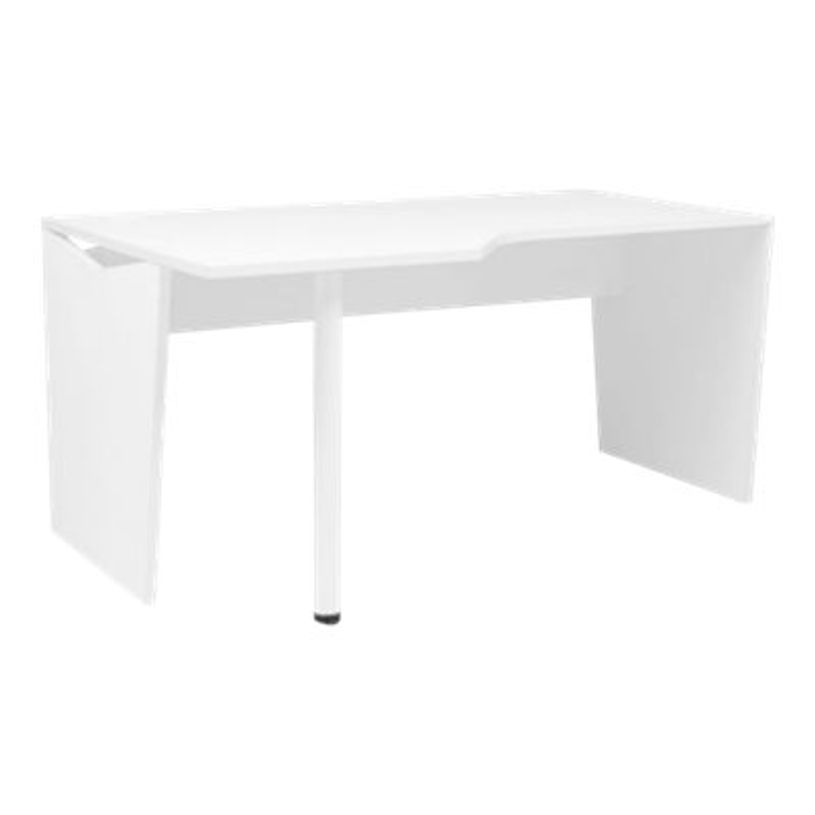 3483600713261-Bureau compact 90° à gauche YES ! - 160 cm - Pieds panneaux fixes - Blanc-P_79409813_1-0
