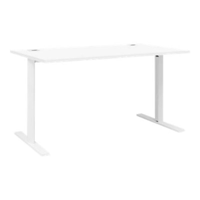 3483600713667-Bureau YES ! - 140 cm - Pieds métal fixes - Blanc-P_79409821_1-0