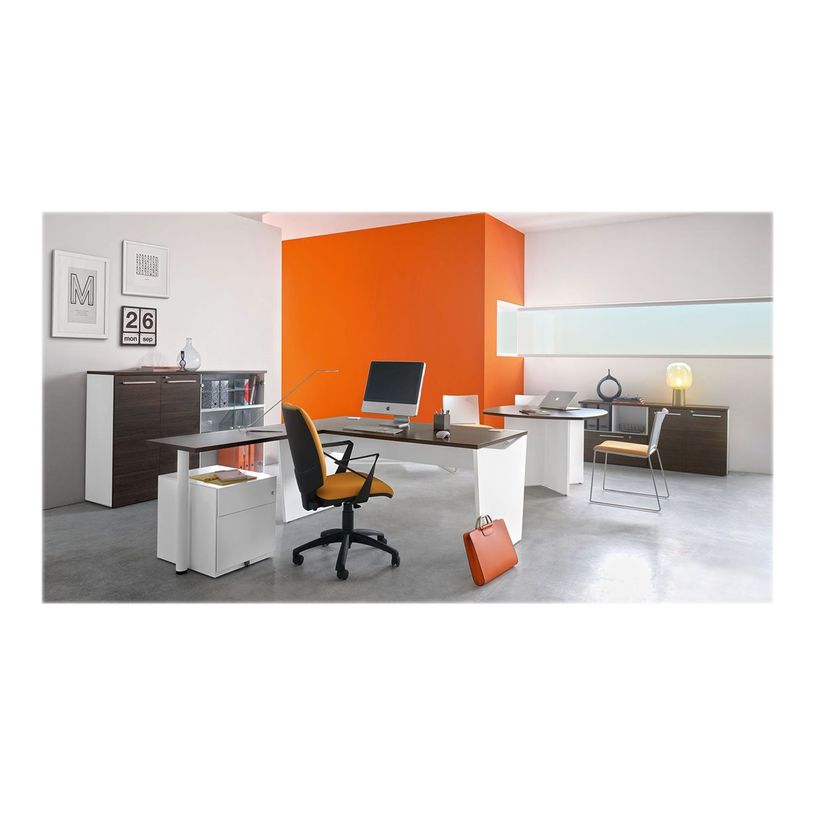 3483600714268-Caisson mobile ARPE/SUNDAY - Profondeur 54 cm - 2 tiroirs - métal laqué blanc-P_79409835_2-1