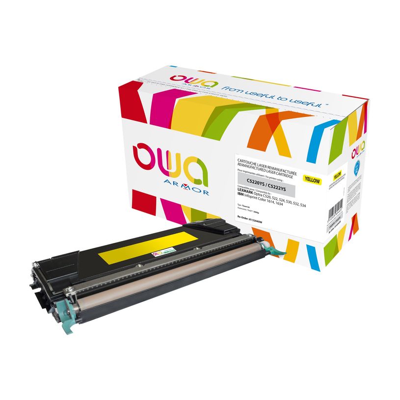 3112539604622-Lexmark C5220YS/C5222YS - remanufacturé OWA K15204OW - jaune - cartouche laser-P_79410634_1-0