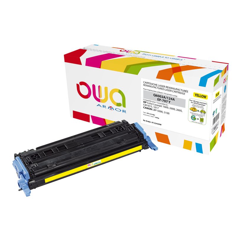 3112539607432-Cartouche laser compatible HP 124A - jaune - Owa K12243OW-P_79410827_1-0