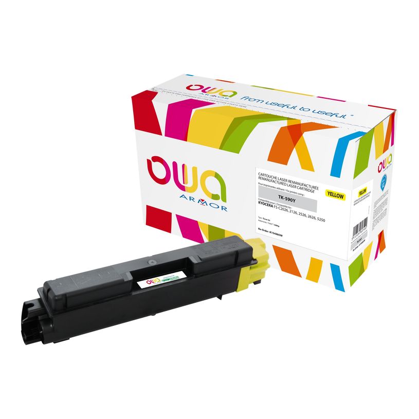 3112539607500-Cartouche laser compatible Kyocera TK-590 - jaune - Owa K15488OW-P_79410833_1-0