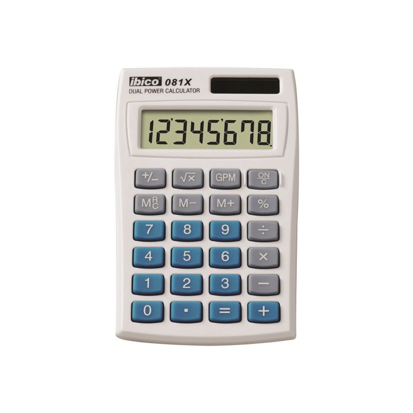 0134654100004-Calculatrice de poche Ibico 081X - 8 chiffres - alimentation batterie et solaire-P_79412050_4-0