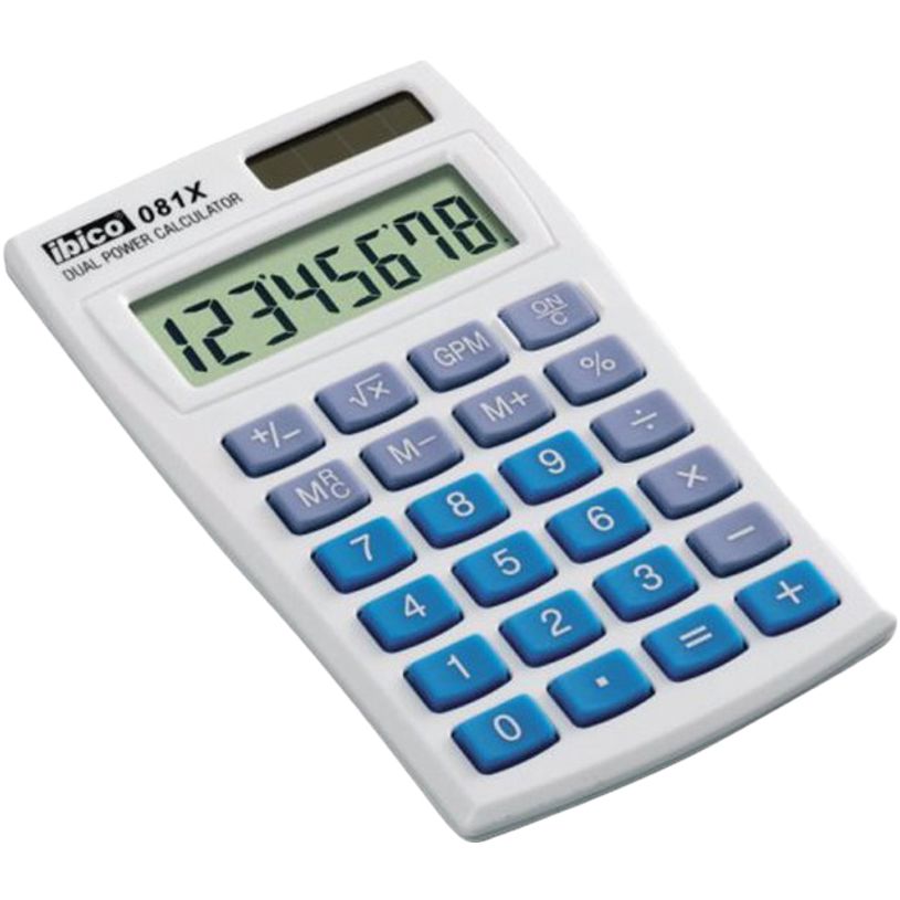 0134654100004-Calculatrice de poche Ibico 081X - 8 chiffres - alimentation batterie et solaire-P_79412050_6-2