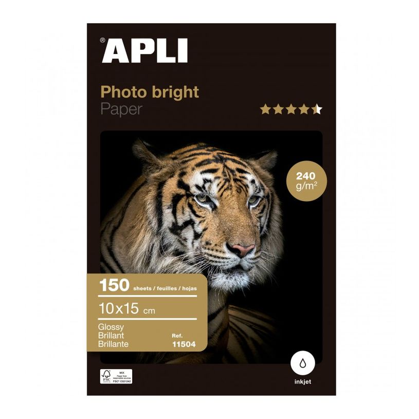 8410782115045-Apli Paper - Papier photo brillant - 10 x 15 cm - 240 g/m² - 150 feuilles-P_79412625_2-0