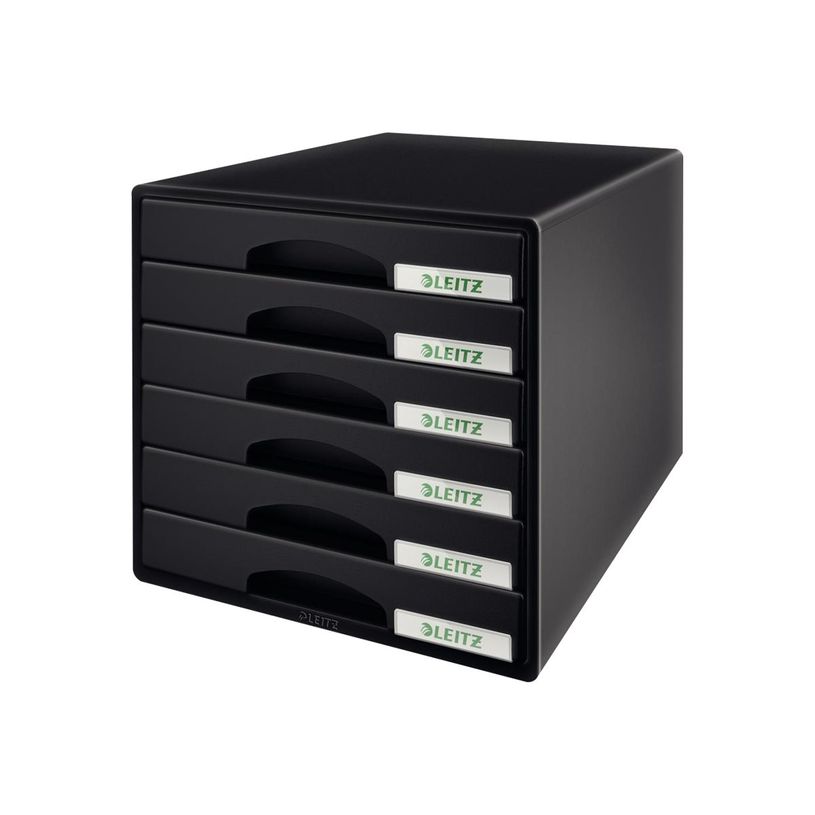 4002432102358-Leitz Plus - Bloc de classement à tiroirs - 6 tiroirs - 245 x 330 mm - noir-P_79412632_1-0