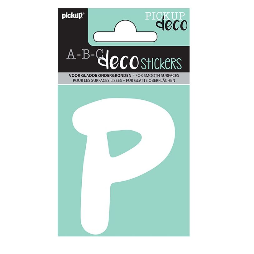 8711234003331-Pickup Déco Emma - Étiquette autocollante 70 mm - Lettre P - blanc-P_79413350_2-0