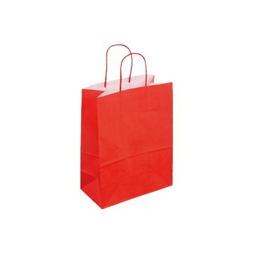 2130858206526-50 Sacs cadeau kraft - poignées torsadées - 18 cm x 8 cm x 22 cm - rouge-P_79414214_1-0