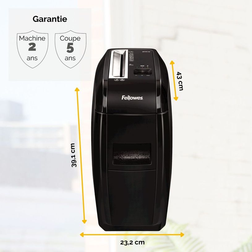 0043859697298-Fellowes Powershred 21Cs - destructeur de documents coupe croisée - 12 feuilles - Corbeille 15 -P_79415154_8-5