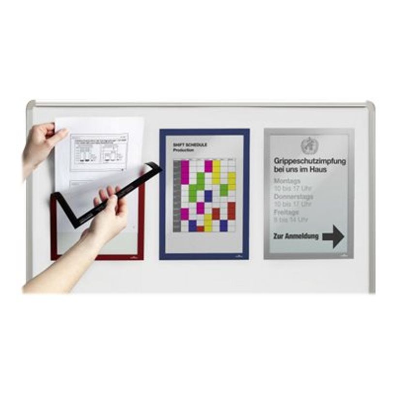 4005546405704-Durable Duraframe Magnetic - 5 Cadres d'affichage magnétiques - A4 - argent - pour surface-P_79415378_7-6