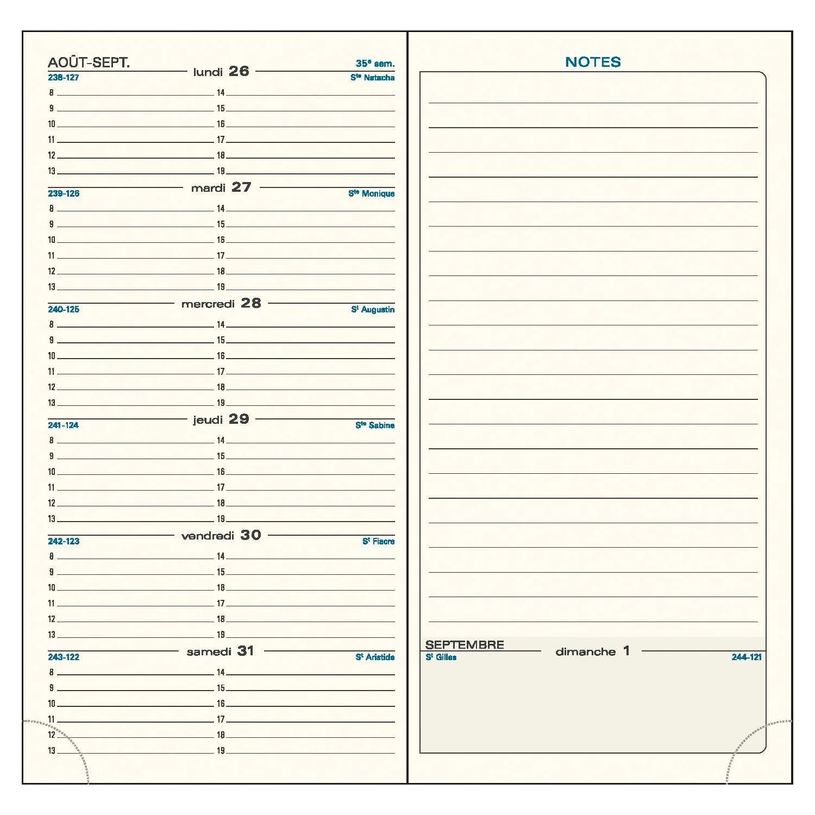 3660942057592-Agenda de poche Eden - 1 semaine sur 1 page - 9 x 17,5 cm - disponible dans différentes co-P_79416660_5-3