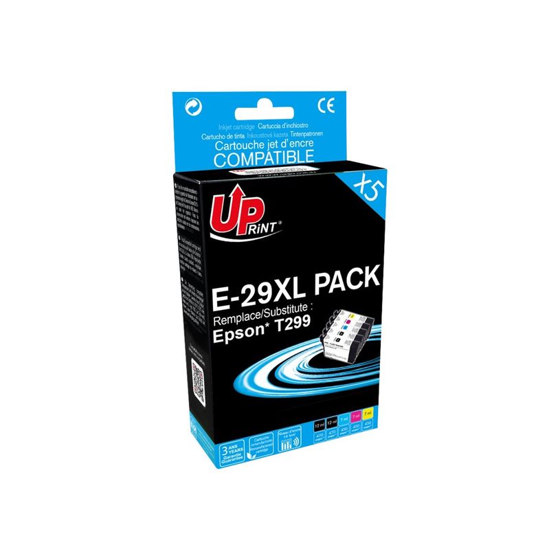 3584770896416-Cartouche compatible Epson 29XL Fraise - Pack de 5 - noir x2, cyan, magenta, jaune - Uprint-P_79416831_2-1